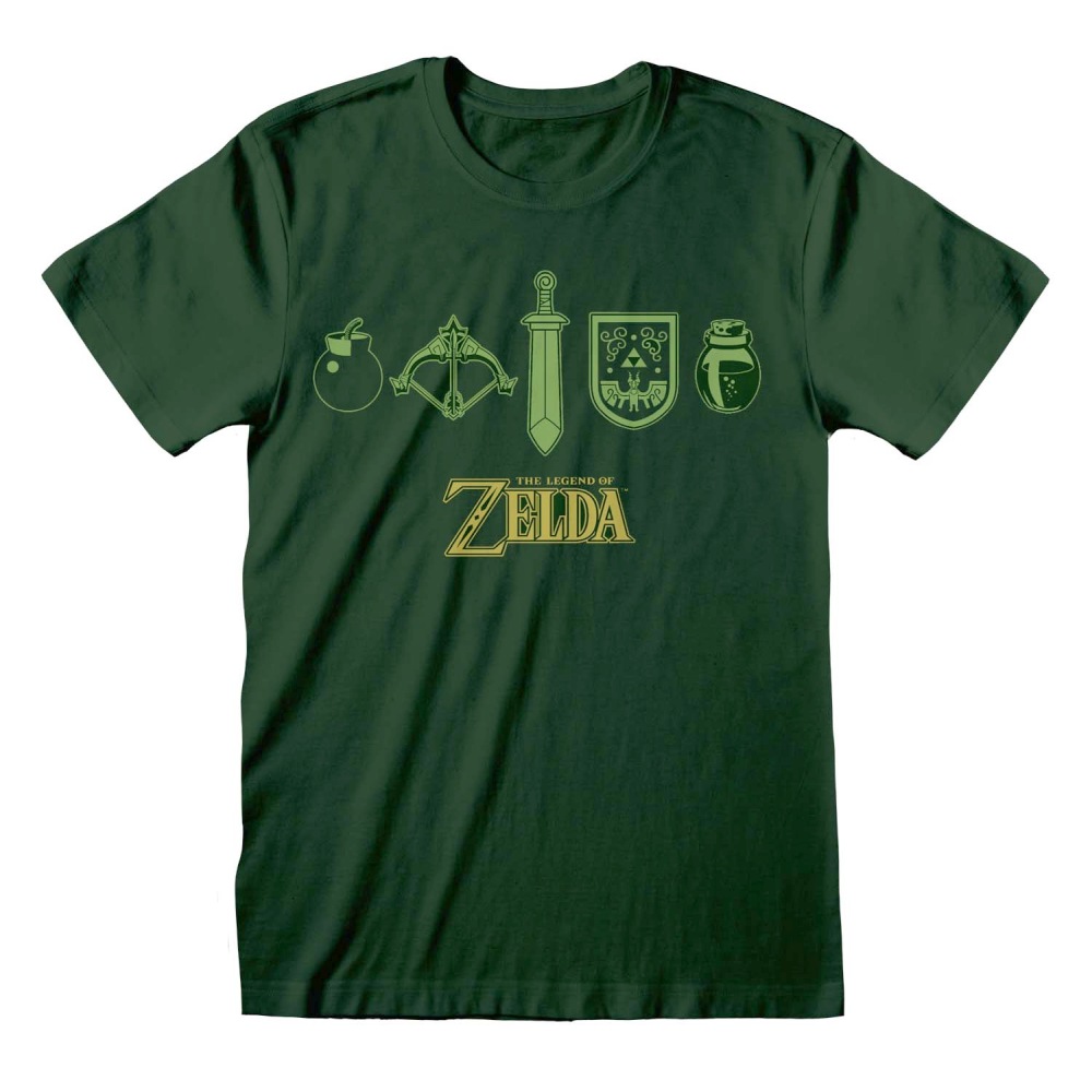 Nintendo The Legend Of Zelda - Icons Herren T-Shirt - Grün